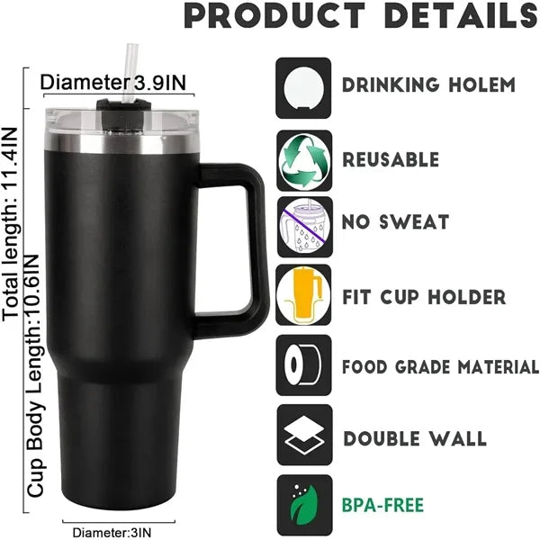 40Oz Insulated Tumbler With Handle