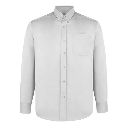 Men's Woven Long Sleevemen  Twill Button Down Dress Shirt