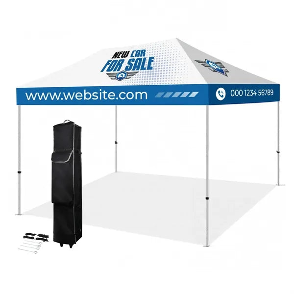 10X15' Standard Hex Aluminum Frame W/ Dye Sublimation Canopy