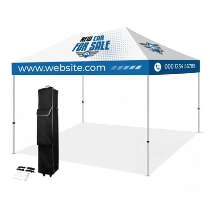 10X15' Standard Hex Aluminum Frame W/ Dye Sublimation Canopy