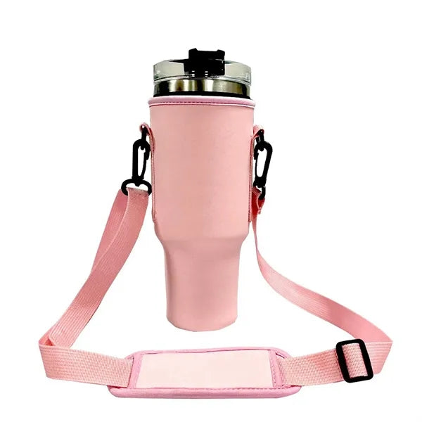 40 Oz Insulated Tumbler Sleeve Bag With Strap & Carabiner