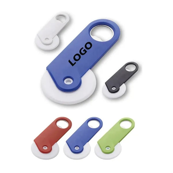 Multifunction Plastic Kitchen Pizza Cutter And Bottle Opener