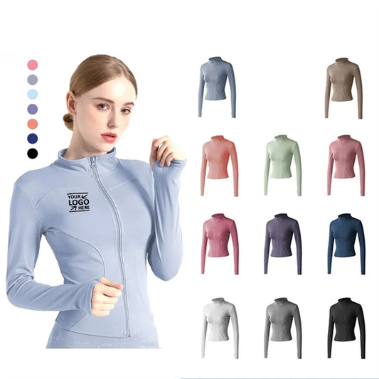 Quick Dry Sports Jacket Yoga Top For Woman