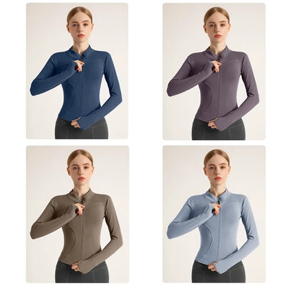 Quick Dry Sports Jacket Yoga Top For Woman