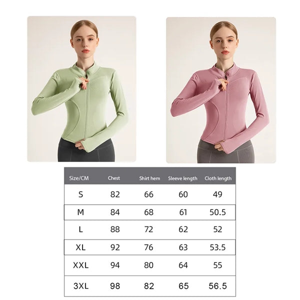 Quick Dry Sports Jacket Yoga Top For Woman