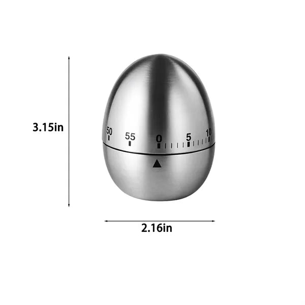 Metal Mechanical Countdown Kitchen Egg Shape Cooking Timer