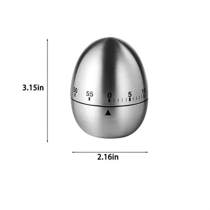 Metal Mechanical Countdown Kitchen Egg Shape Cooking Timer