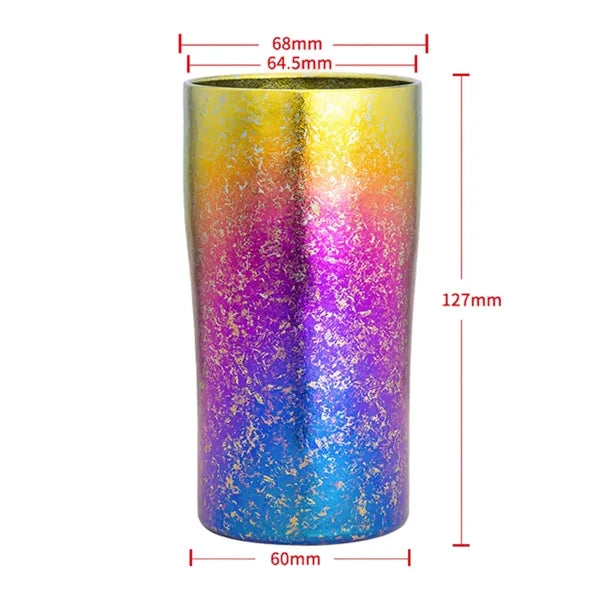 Outdoor Titanium Double-layer Beer Cup