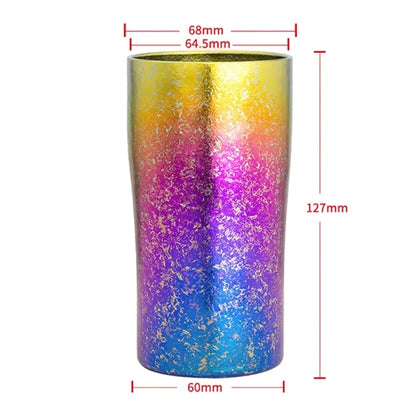 Outdoor Titanium Double-layer Beer Cup
