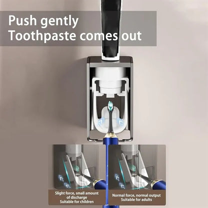 Toothbrush Holder Automatic Toothpaste Dispenser
