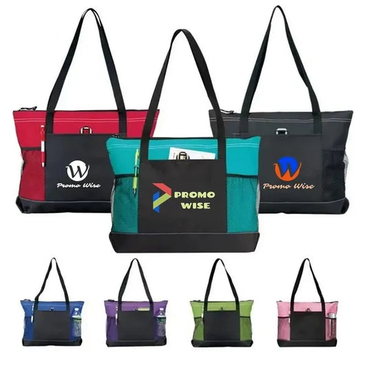 Custom Zippered Tote Bag
