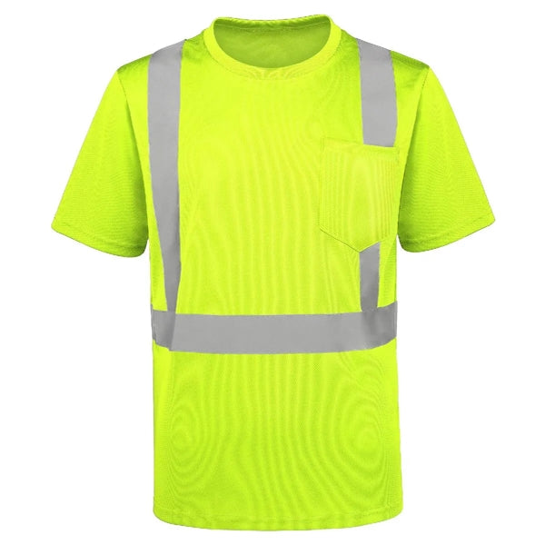 ANSI Class 2 HiVis Reflective Tape Safety Breathable T-Shirt