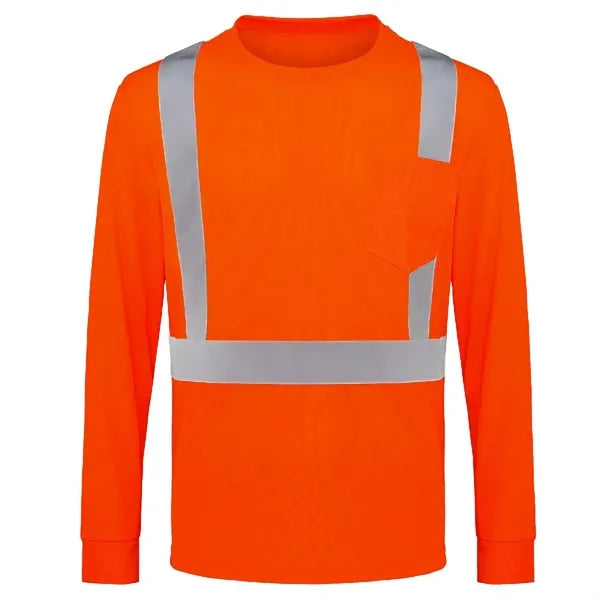 4 Oz. Class 2 Long Sleeve Safety T-Shirt W / Pocket