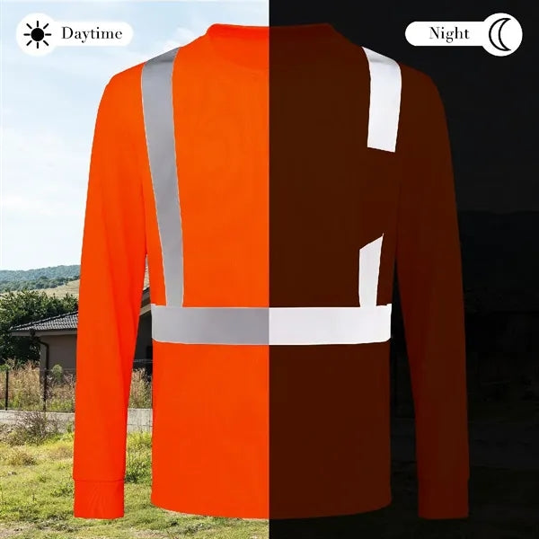 4 Oz. Class 2 Long Sleeve Safety T-Shirt W / Pocket