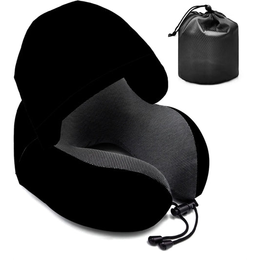 Memory Foam Travel Pillow With Hood