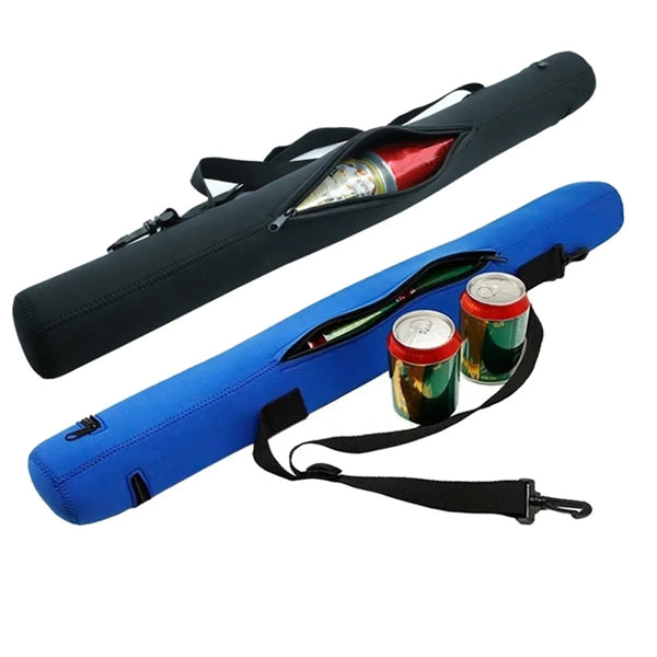 6-Can Insulated Golf Beer Cooler Sleeve with Strap