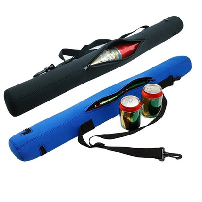 6-Can Insulated Golf Beer Cooler Sleeve with Strap