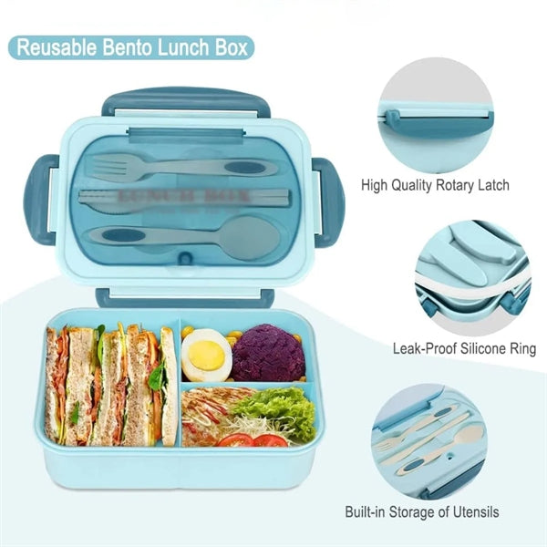 Compartment Leak Proof Bento Box with Cutlery