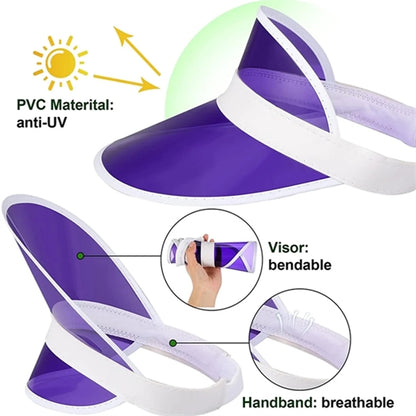 PVC Clear UV Protector Sun Visor