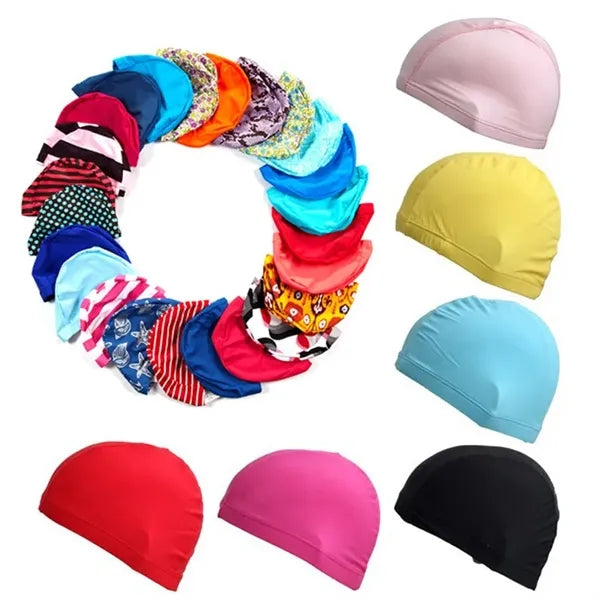 Spandex Kids Pool Swimming Caps