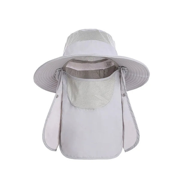 UV Sun Protection Wide Brim Hat with Face Cover & Neck Flap