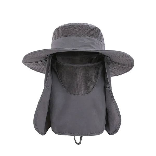 UV Sun Protection Wide Brim Hat with Face Cover & Neck Flap