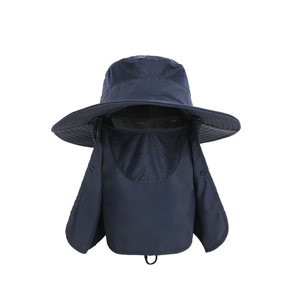UV Sun Protection Wide Brim Hat with Face Cover & Neck Flap
