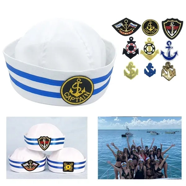 Blue And White Sailor Hat