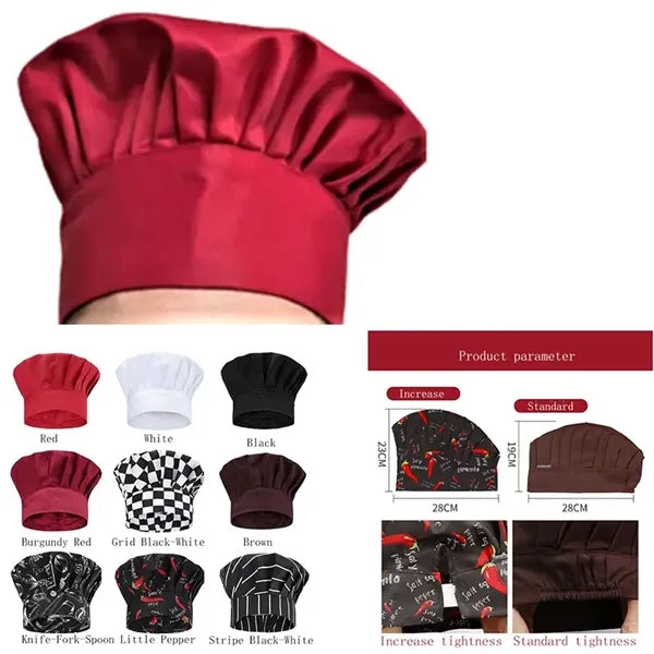 Elastic Baker Kitchen Cooking Chef Cap