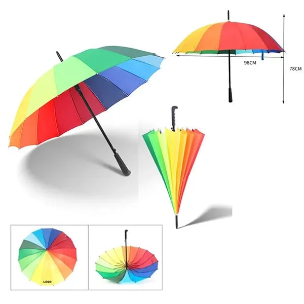 44" Arc Rainbow Umbrella