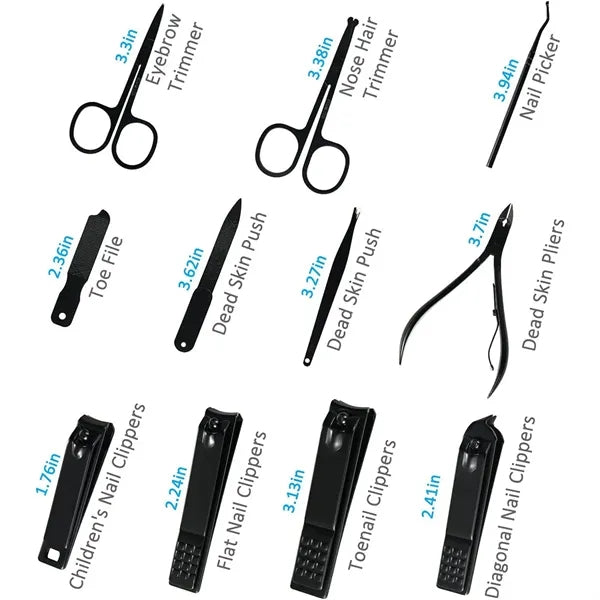 26 Pieces Stainless Steel Manicure Set Nail Clipper Kit