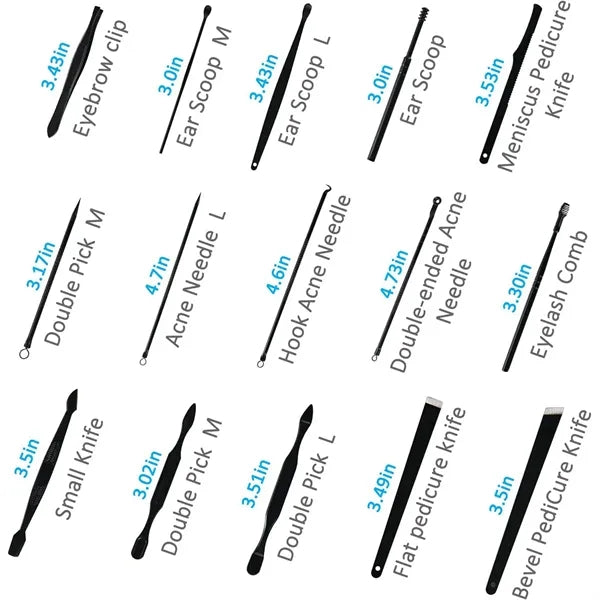 26 Pieces Stainless Steel Manicure Set Nail Clipper Kit