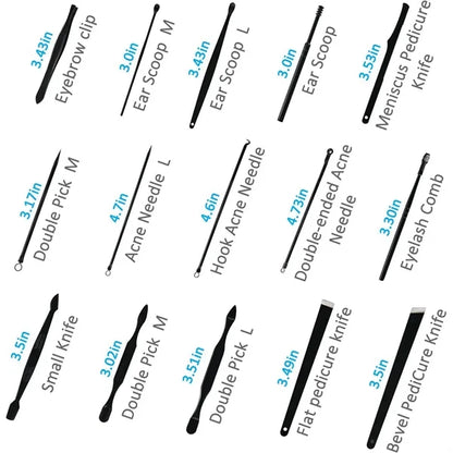 26 Pieces Stainless Steel Manicure Set Nail Clipper Kit