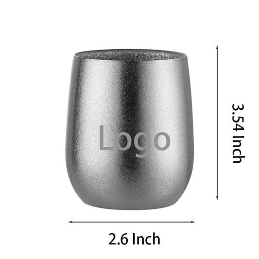 8 Oz Double-Walled Titanium Tumbler