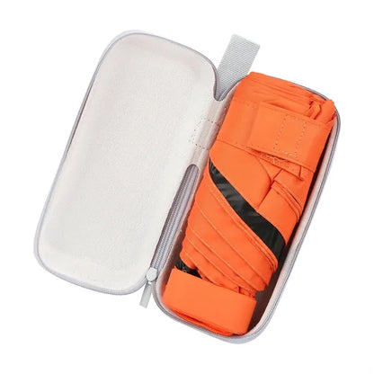 38" Arc Folding Travel Umbrella with Eva Case