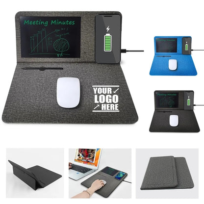 Qi Wireless Charging Mouse Pad With LCD Writing Tablet