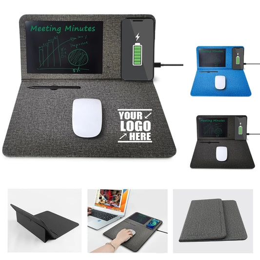 Qi Wireless Charging Mouse Pad With LCD Writing Tablet