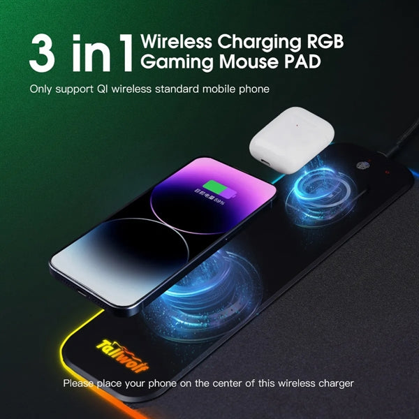 Magnetic Gaming Wireless Charging Mouse Pad