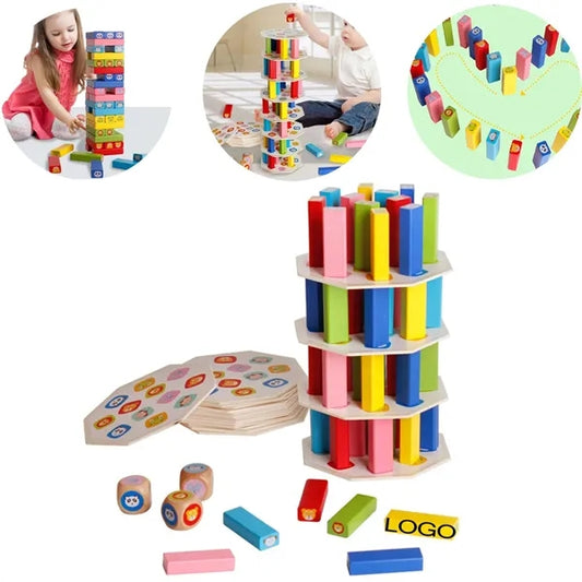 Blocks Wooden Stacking Domino Game