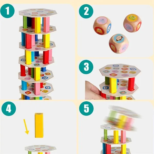 Blocks Wooden Stacking Domino Game
