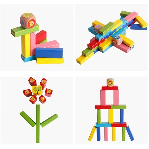 Blocks Wooden Stacking Domino Game