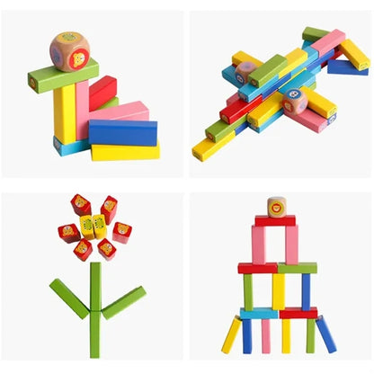 Blocks Wooden Stacking Domino Game