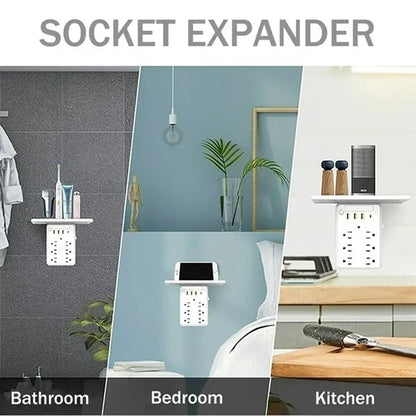 6-Outlet Extender Socket With 4 Usb Ports