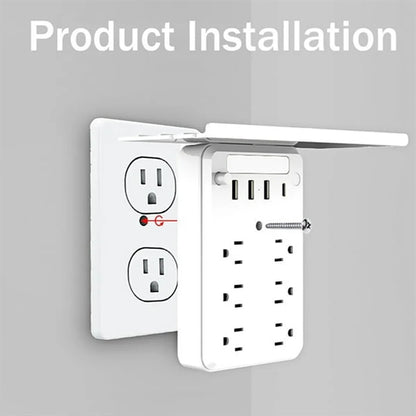 6-Outlet Extender Socket With 4 Usb Ports