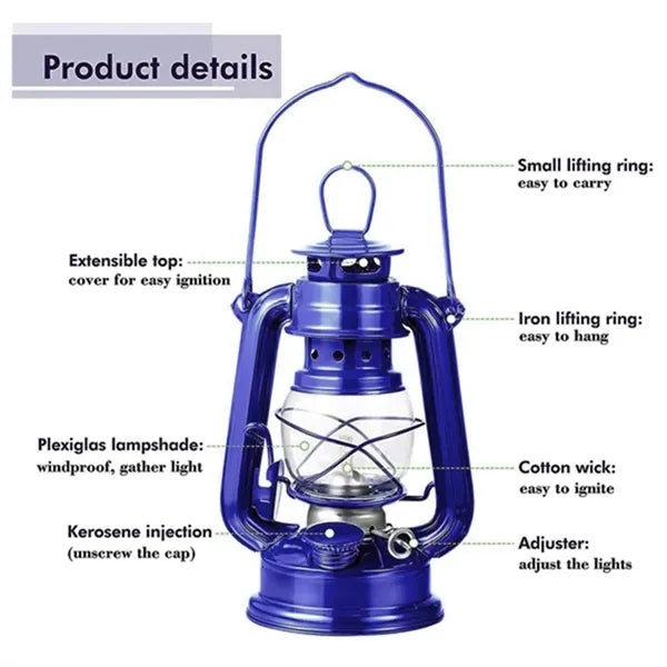 Vintage Hurricane Decorative Hanging Oil Kerosene Lamp