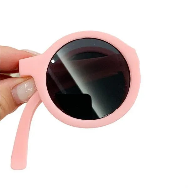 Children's Foldable Round Frame Sunglasses With Box