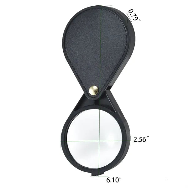 Portable Folding Pocket 10X Magnifying Glass For Reading