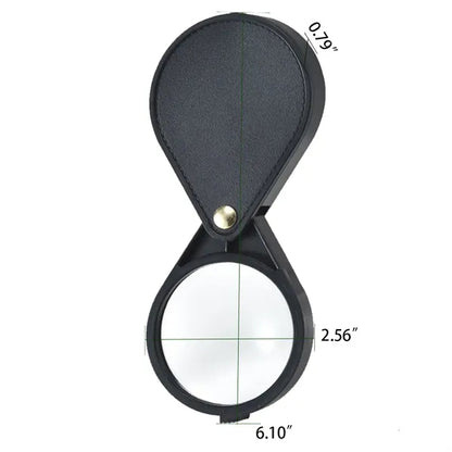 Portable Folding Pocket 10X Magnifying Glass For Reading