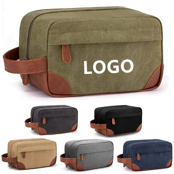 Canvas Toiletry Bag With Hanging Dopp