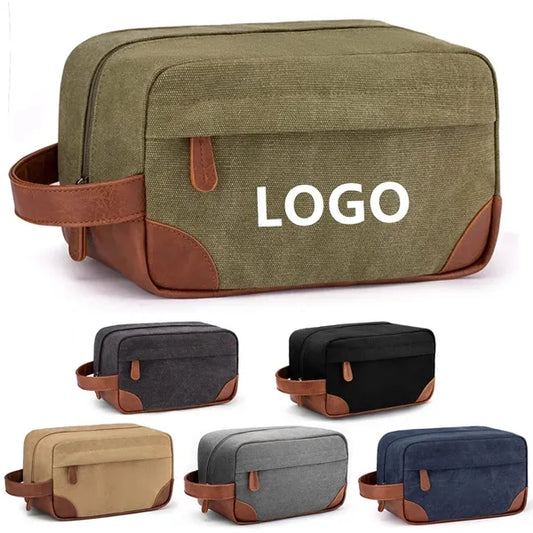 Canvas Toiletry Bag With Hanging Dopp